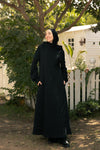 Melton abaya with hood