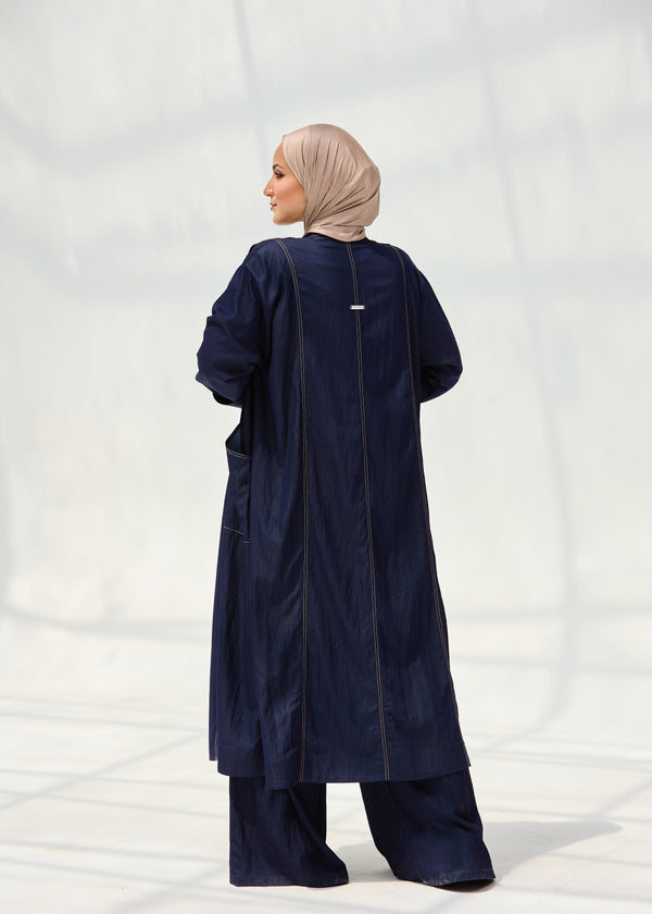 practical denim cardigan