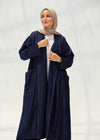 practical denim cardigan