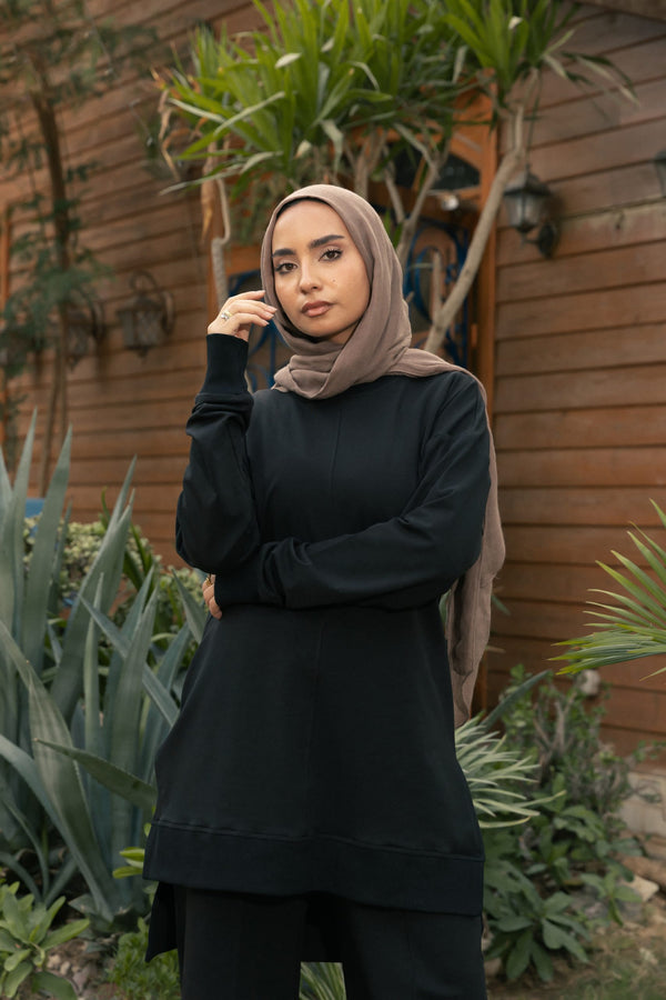 Comfy set with wide leg pants