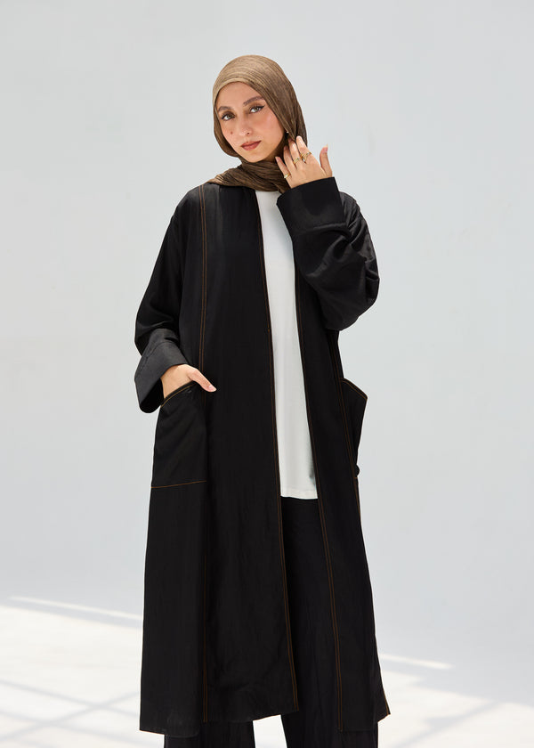 practical denim cardigan