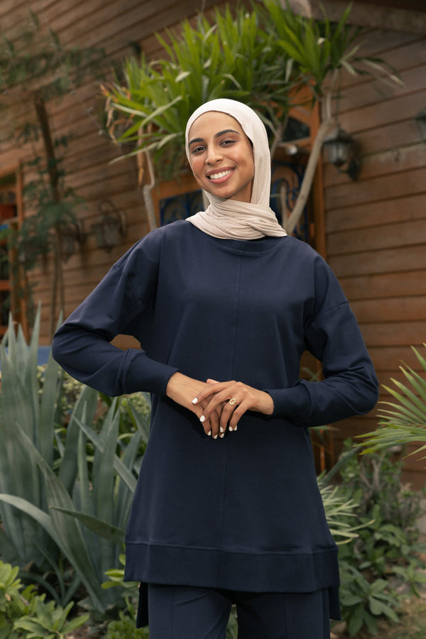 Comfy set with wide leg pants