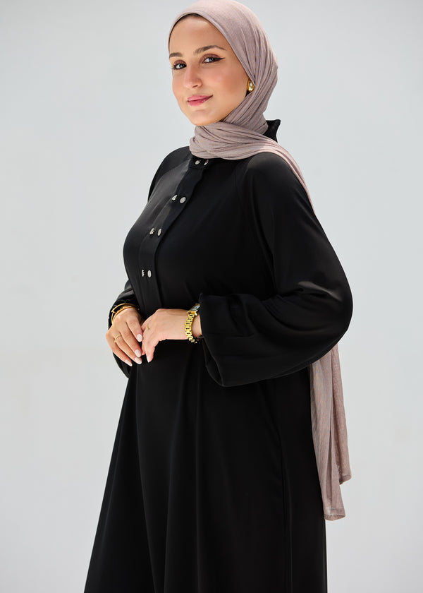practical abaya with snaps