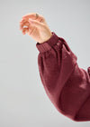 Washed Brick-Mist Silky Blouse