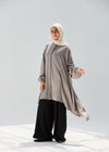 Washed Grey -Mist Silky Blouse