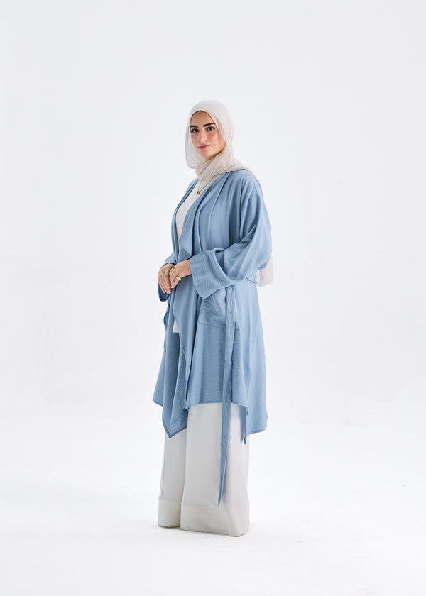 Flowy caridgan with belt and wide pockets