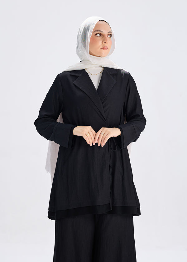 Softline Wrap Top Black