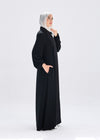 Practical mixed fabric Abaya