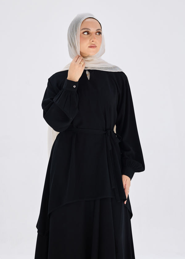 flowy crepe high low Blouse