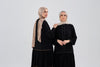 Tiered Abaya with gray trim