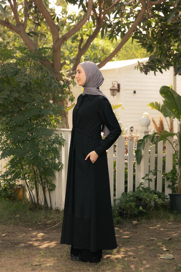 practical abaya with snaps