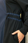 comfy Abaya With Mixed fabrics