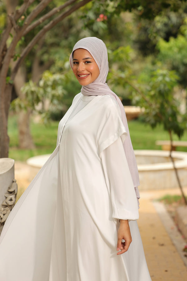 Set of 2 Open Abaya with emblishments & basic long sleeve abaya