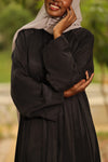 Luxurey open Abaya with velvety texture