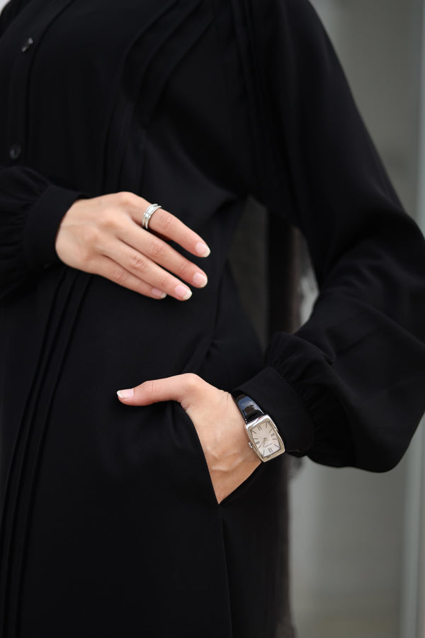 front pleated Shirtdress