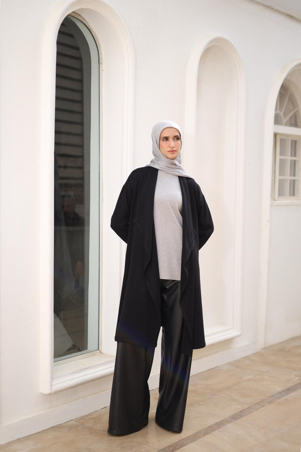 long tricot cardigan