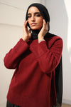 raglan sleeve sweater Maroon