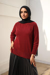raglan sleeve sweater Maroon
