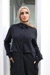 ribbed fabric Abaya