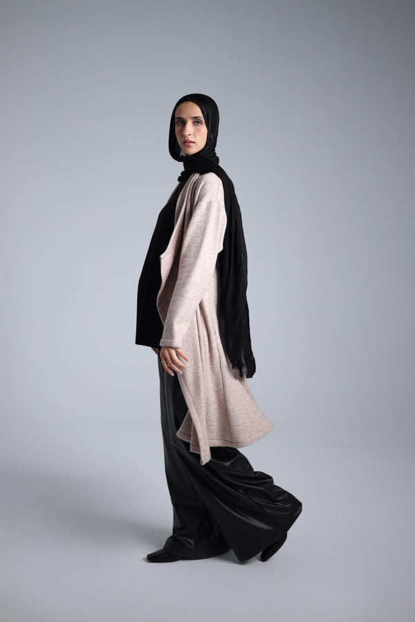 long tricot cardigan