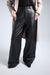 Leather wide-leg pants