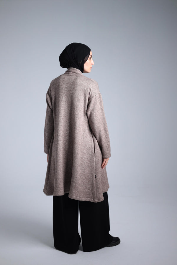 long tricot cardigan