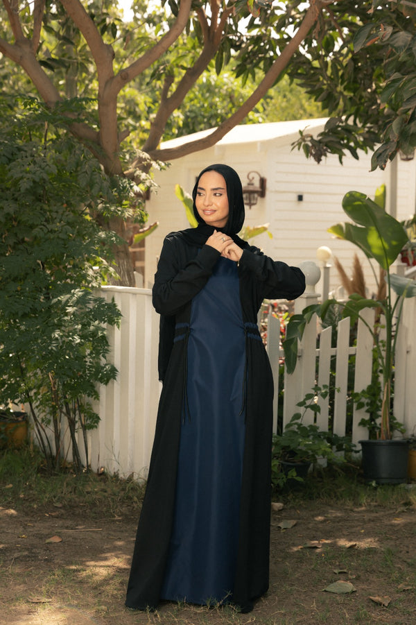 comfy Abaya With Mixed fabrics