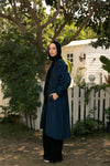 Crinkle long raincoat