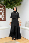 balloonSleeve Casual tiered Abaya