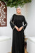 Gold Embellished Crepe open abaya