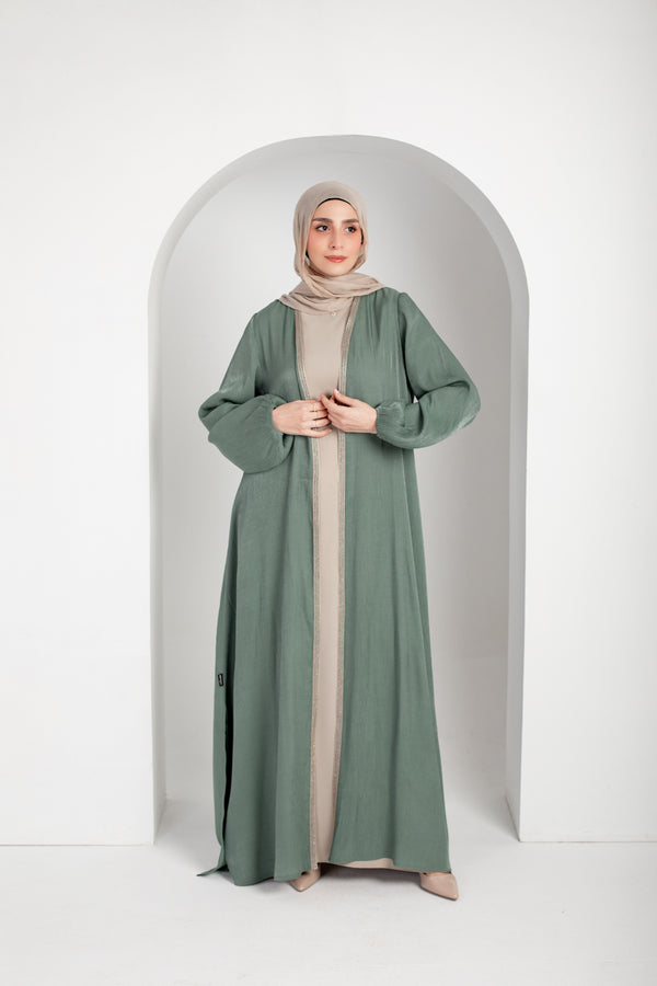 Shimmer Textured Open Abaya