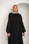 Gathered flowy Abaya