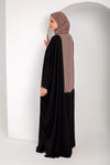 Contrast khaliji Abaya with scarf