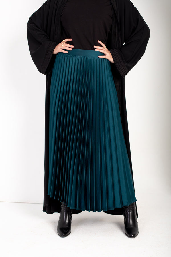 pleated Satin Skirt