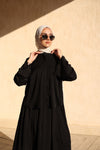 Black Celestial Pleated Set