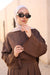 Brown Celestial Pleated Set