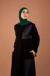 Abaya Crepe with Satin side and sleeves