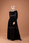 Abaya Crepe with Satin strips