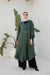 Crunched silk shirt dress