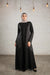 Abaya black color with multicuts