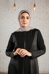 Abaya black color with multicuts