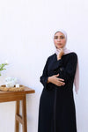Abaya crepe With magic zipper and satin