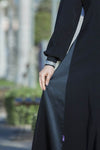 Abaya with satin on Sides
