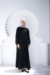 Tiered pleated closed Abaya