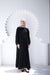 Tiered pleated closed Abaya