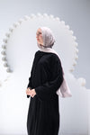 Tiered pleated closed Abaya