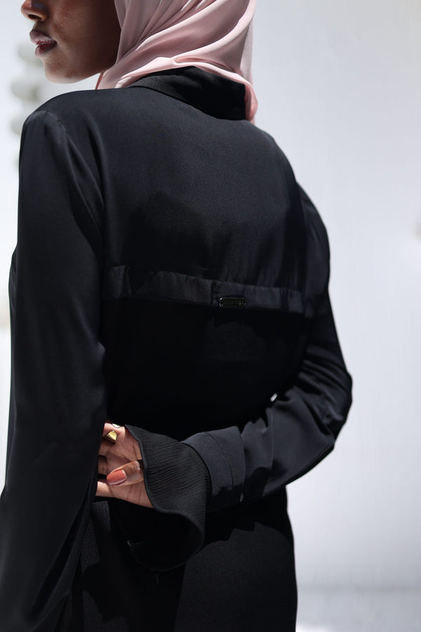 Classic formal set long top with texture fabric