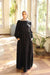 Flowing textured wide dress black