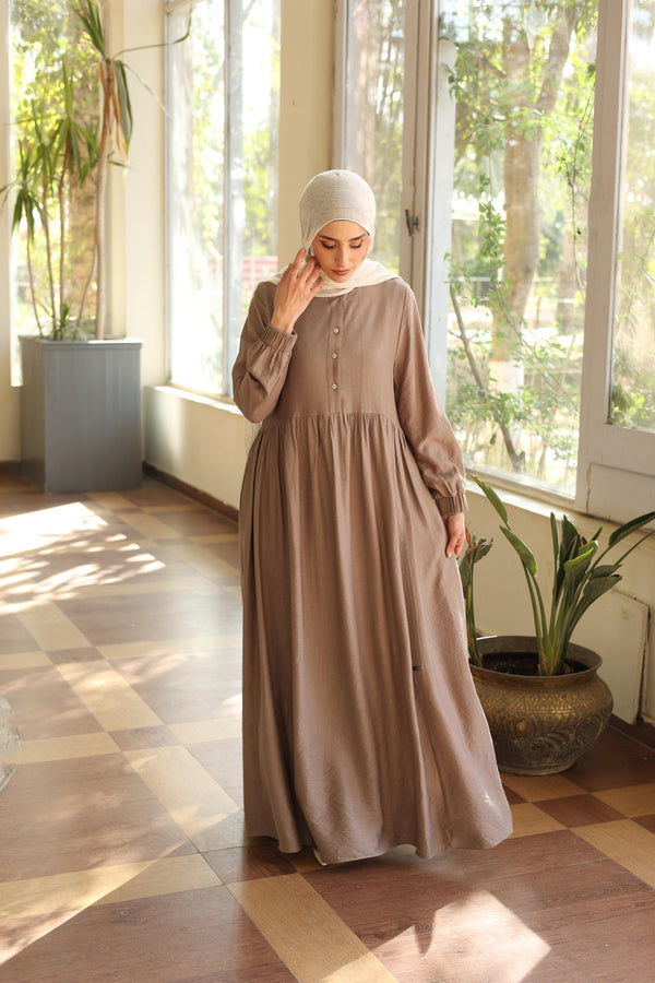 Flowing textured wide dress cafe