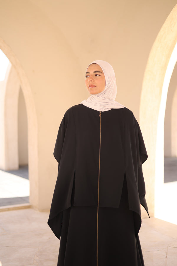 Voyager Cape Black Abaya